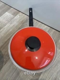 WE Vintage Flower Power 1970's 2 X Saucepans With Lids Great British Enameled