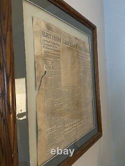 WW2 Memorabilia REAL original september 4 1944 Set Of Two Framed HISTORIC