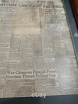 WW2 Memorabilia REAL original september 4 1944 Set Of Two Framed HISTORIC