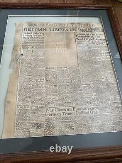 WW2 Memorabilia REAL original september 4 1944 Set Of Two Framed HISTORIC