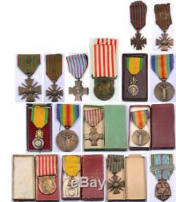 WWI WW1 WWII WW2 First Second World War One Two French France medals selection