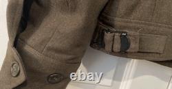 WWII and Korean War Ike Jacket 38L with Patches, Chevron & Two set discs named