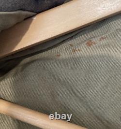 WWII and Korean War Ike Jacket 38L with Patches, Chevron & Two set discs named