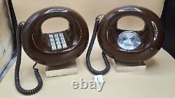 Western Electric Bell Vintage Telephone Rotary & Push Dial System Set of Two (2)