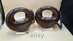 Western Electric Bell Vintage Telephone Rotary & Push Dial System Set of Two (2)