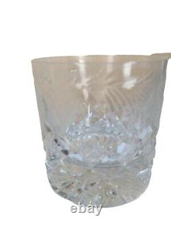 Whiskey Crystal Glasses Set Of Two Etched Grape And Ivy Leaf