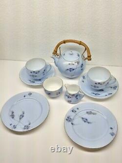 William Rae Tor Road Kobe Tea Pot Cup Cream Sugar Set Tea For Two Light Blue