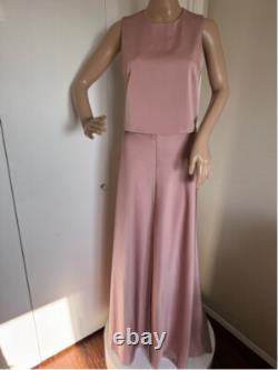 Women's Jenny Yoo Collection satin dusty Pink Two-Piece maxi skirt Set Size 6