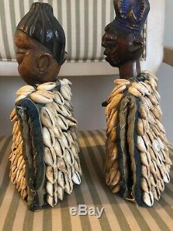 Yoruba Ibeji Figure Cowry Shell Vest Nigeria African Art set of two