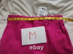 ZARA Coord Set Tailored Blazer + Flared Pants ZW Collection Fuschia BNWT