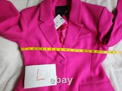 ZARA Coord Set Tailored Blazer + Flared Pants ZW Collection Fuschia BNWT