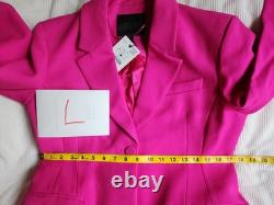 ZARA Coord Set Tailored Blazer + Flared Pants ZW Collection Fuschia BNWT