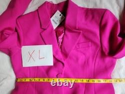 ZARA Coord Set Tailored Blazer + Flared Pants ZW Collection Fuschia BNWT