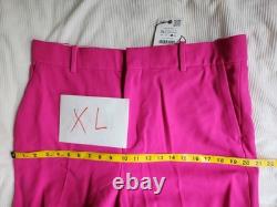 ZARA Coord Set Tailored Blazer + Flared Pants ZW Collection Fuschia BNWT