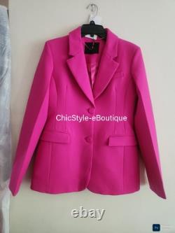 ZARA Coord Set Tailored Blazer + Flared Pants ZW Collection Fuschia Sz XL BNWT