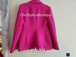 ZARA Coord Set Tailored Blazer + Flared Pants ZW Collection Fuschia Sz XL BNWT