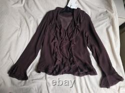 ZARA set beaded ruffle blouse + ruffled beaded skirt ZW Collection brown ZARA set beaded ruffle blouse + ruffled beaded skirt ZW Collection brown