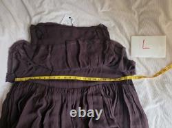 ZARA set beaded ruffle blouse + ruffled beaded skirt ZW Collection brown