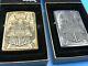 Zippo 1995 Great American Trains Set Of Two Brass And Pewter Mint In Box