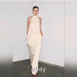 Zara 2 Pieces Zw Collection Satin Halter Top With Wide Leg Pants Size M