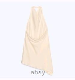 Zara 2 Pieces Zw Collection Satin Halter Top With Wide Leg Pants Size M