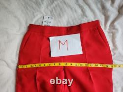 Zara Co-ord Set Belted Long Vest Sz L+ Flare Pants Sz M Zw Collection Red BNWT