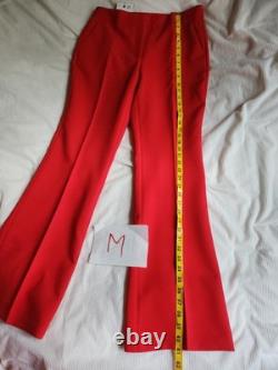 Zara Co-ord Set Belted Long Vest Sz L+ Flare Pants Sz M Zw Collection Red BNWT