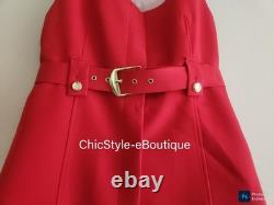Zara Co-ord Set Belted Long Vest Sz L+ Flare Pants Sz M Zw Collection Red BNWT