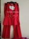 Zara Co-ord Set Belted Long Vest Sz L+ Flare Pants Sz Xl Zw Collection Red Bnwt