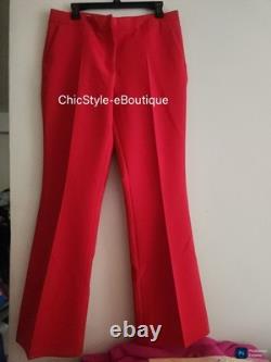 Zara Co-ord Set Belted Long Vest Sz L+ Flare Pants Sz XL Zw Collection Red BNWT