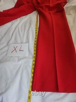 Zara Co-ord Set Belted Long Vest Sz L+ Flare Pants Sz XL Zw Collection Red BNWT