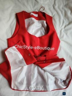 Zara Co-ord Set Belted Long Vest Sz L+ Flare Pants Sz XL Zw Collection Red BNWT