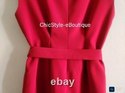 Zara Co-ord Set Belted Vest + Flared pants Red Zw Collection Red Sz L BNWT