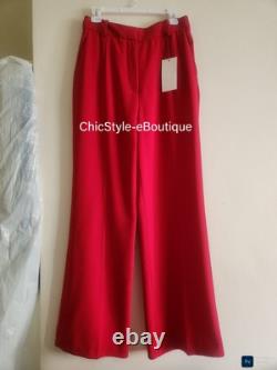 Zara Co-ord Set Belted Vest + Flared pants Red Zw Collection Red Sz L BNWT