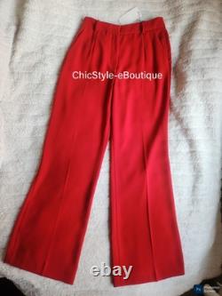 Zara Co-ord Set Belted Vest + Flared pants Red Zw Collection Red Sz L BNWT