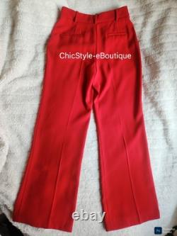 Zara Co-ord Set Belted Vest + Flared pants Red Zw Collection Red Sz L BNWT