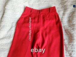 Zara Co-ord Set Belted Vest + Flared pants Red Zw Collection Red Sz L BNWT