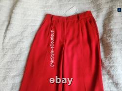 Zara Co-ord Set Belted Vest + Flared pants Red Zw Collection Red Sz XL BNWT