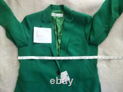 Zara Co-ord Set Straight-cut Blazer Sz L + Pants Sz M ZW Collection Green BNWT