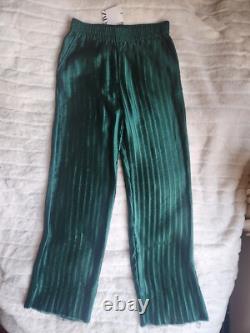Zara Collection Co-ord Set pleated Shirt & pleated pantssz L NWT