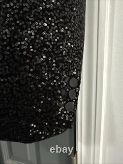 Zara Women's Black Sequin Suit Sm Jacket And Pants New Festive Days Collection