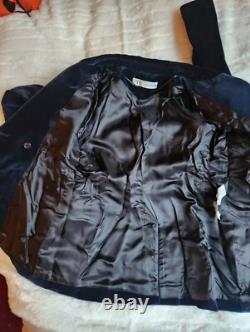 Zara co-ord double-breasted velvet Jacket + Pants Midnight Blue Zw Collection XL