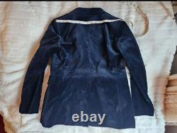 Zara co-ord double-breasted velvet Jacket + Pants Midnight Blue Zw Collection XL
