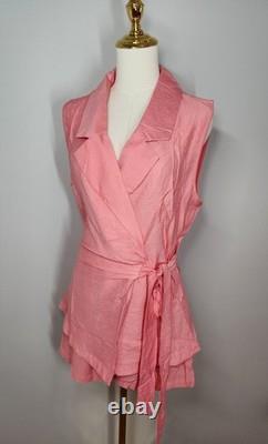 119,00 $ Ensemble short 2 pièces Lizette Collection haut gilet portefeuille tenue de villégiature taille M