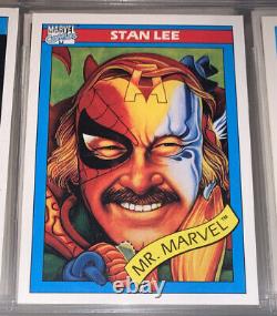 (2) Ensembles Complets Marvel Universe Série 1 1990 Avec Deux Stan Lee + Binder/pages