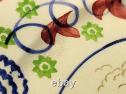 2 Lot Antiques FROG Rabbitware ASSIETTE Staffordshire Spatterware Ensemble Stick Spatter2