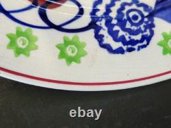 2 Lot Antiques FROG Rabbitware ASSIETTE Staffordshire Spatterware Ensemble Stick Spatter2