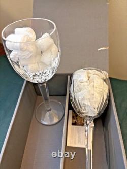 2 gobelets à vin Blackrock en cristal irlandais Waterford signés, 8 signés, avec boîte d’origine