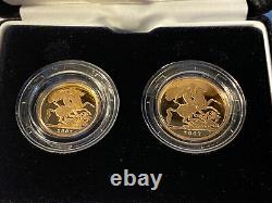2007 Gold Proof 2 Pièces Full & Half Sovereign Collections Limited Set