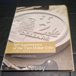 2018 30e anniversaire de la pièce de deux dollars Ensemble de 12 pochettes de pièces RAM